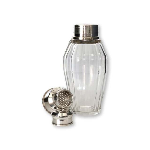 Art Deco Oversized Heavy Crystal Cocktail Shaker For Sale - Image 3 of 4