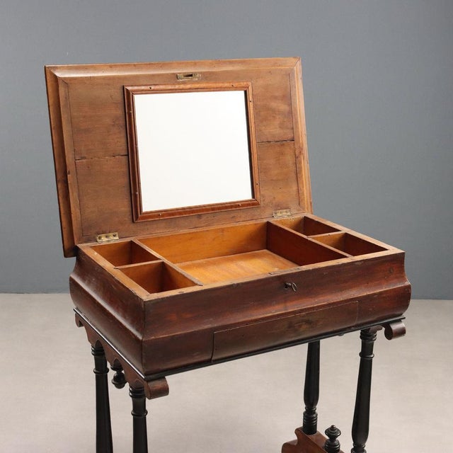 Poplar Worktable with Walnut Stain For Sale - Image 4 of 14