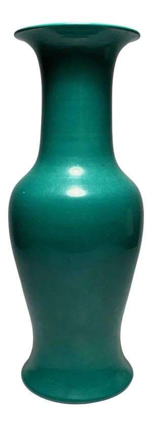 Vintage Japanese Mid Century Teal Ceramic Lamp Base