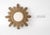 Beautiful small Italian starburst mirror made of resin mimicking hand-carved wood with 8 long rays and 8 short rays....