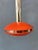 Metal Small Space Age Red and Chrome Pendant Lamp For Sale - Image 7 of 11