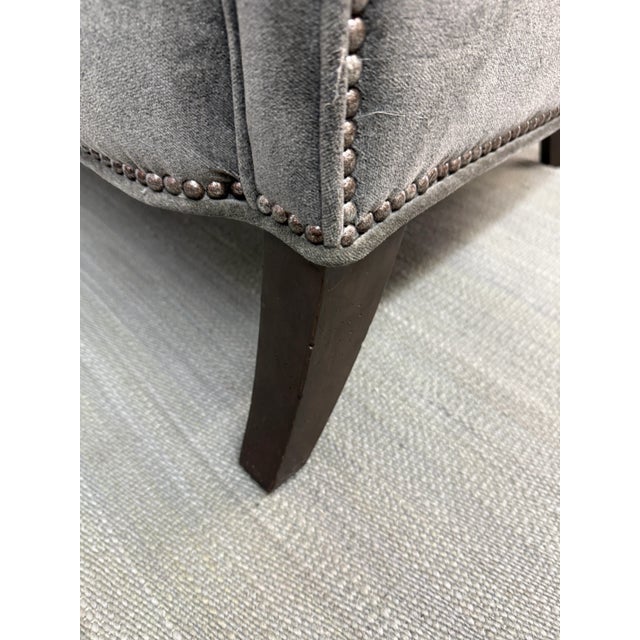 Textile Massoud Furniture Nala Wing Chair For Sale - Image 7 of 12