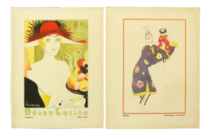 1922 Original German Art Deco Poster, Odeon Casino, Marie Hagen: Chinesenbaby (Recto/Verso)