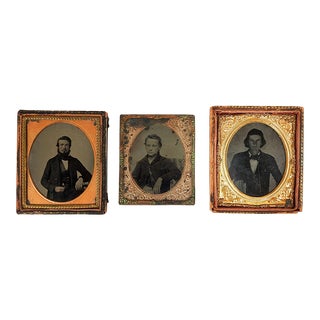 Collection of Handsome Young Men Daguerreotype Ambrotype Tintype Portraits - Set of 3 For Sale