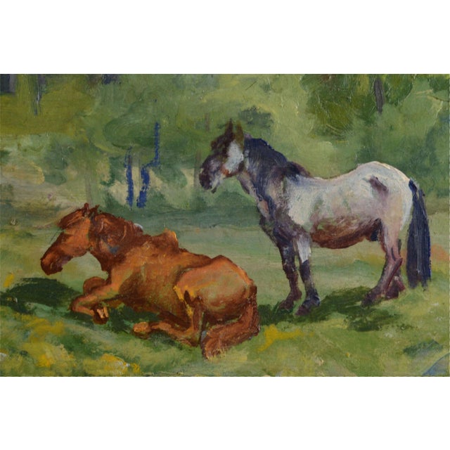 Karlis Miesnieks, On the Forest Edge, 1960s, Oil on Canvas, Framed For Sale - Image 3 of 8