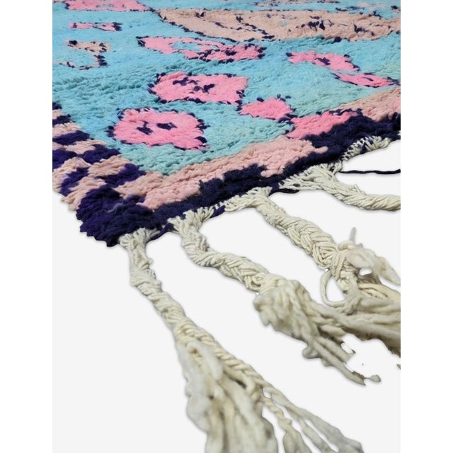Abstract Abstract Moroccan Wool Rug - 8.9 X 6.2 Ft For Sale - Image 3 of 6