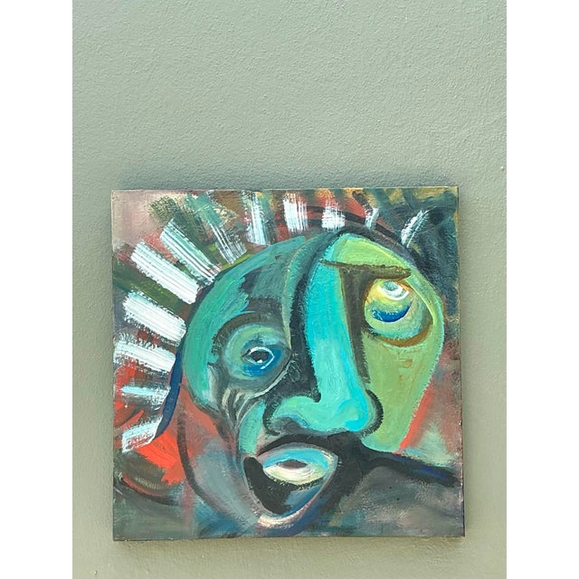 Abstract Expressionist Oil Painting on Canvas For Sale - Image 9 of 12
