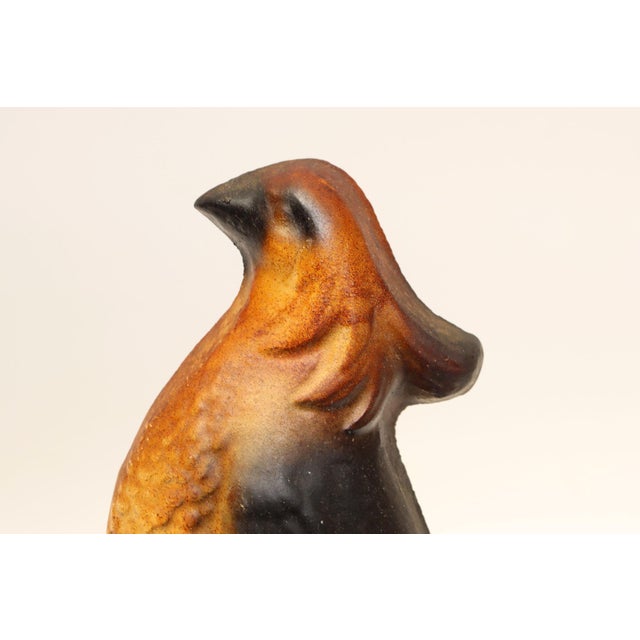 Paint Vintage Hand-Painted Chalkware Bird / Pheasant Wall Sculpture For Sale - Image 7 of 16