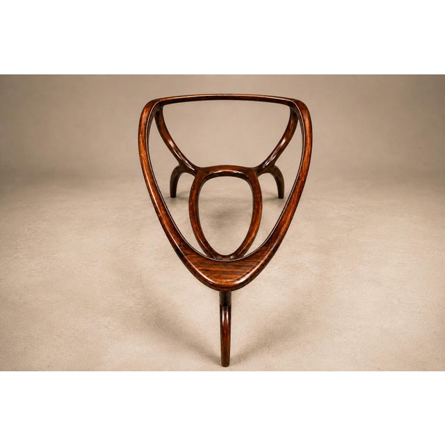 Egg Coffee Table in Caviuna Wood & Glass by Giuseppe Scapinelli, Brazil, 1950s For Sale - Image 10 of 18