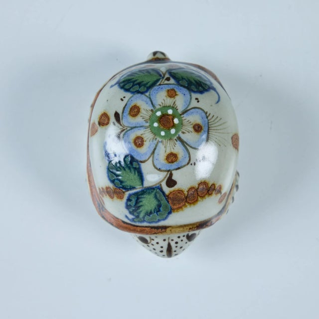 Off-white Ceramic Glazed Turtle Figure For Sale - Image 8 of 10