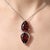 Contemporary Minimalist Garnet Drop Necklace, January Birthstone Necklace for Woman For Sale - Image 3 of 5