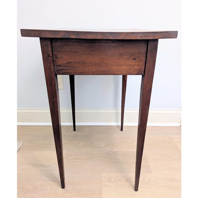 Early 19th Century Walnut Side Table Desk Federal Style Hepplewhite For Sale - Image 4 of 13