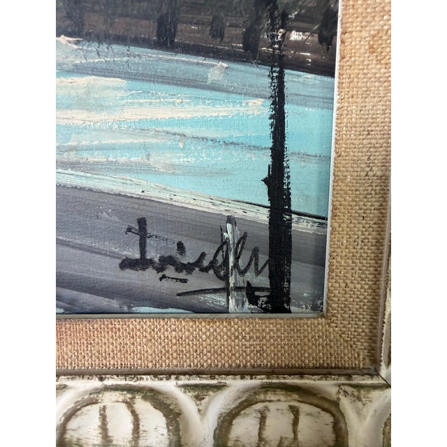 Vintage Parisian Street Scene Impressionist Oil on Masonite Board – Framed For Sale - Image 9 of 11
