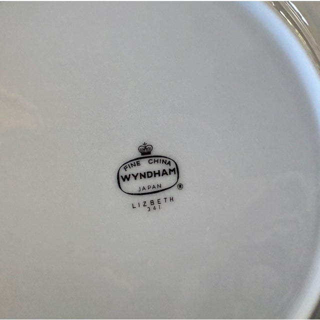 Ceramic Vintage Wyndham China Soup Bowl in Lizbeth 341 Pattern 8 5/8" — Pink Roses For Sale - Image 7 of 10