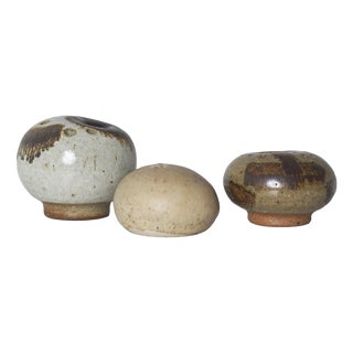 Mushroom Studio Ceramics Vases by Erik Græser, Denmark, 1960s Set of 3 For Sale