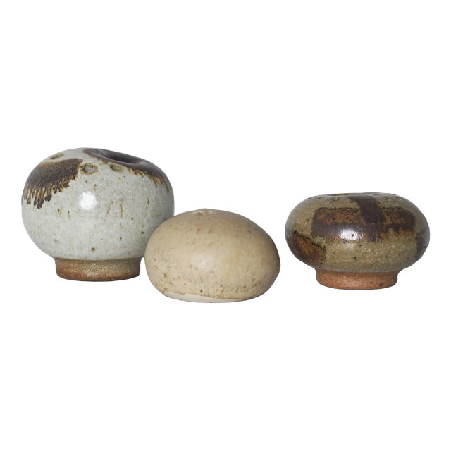 Mushroom Studio Ceramics Vases by Erik Græser, Denmark, 1960s Set of 3 For Sale