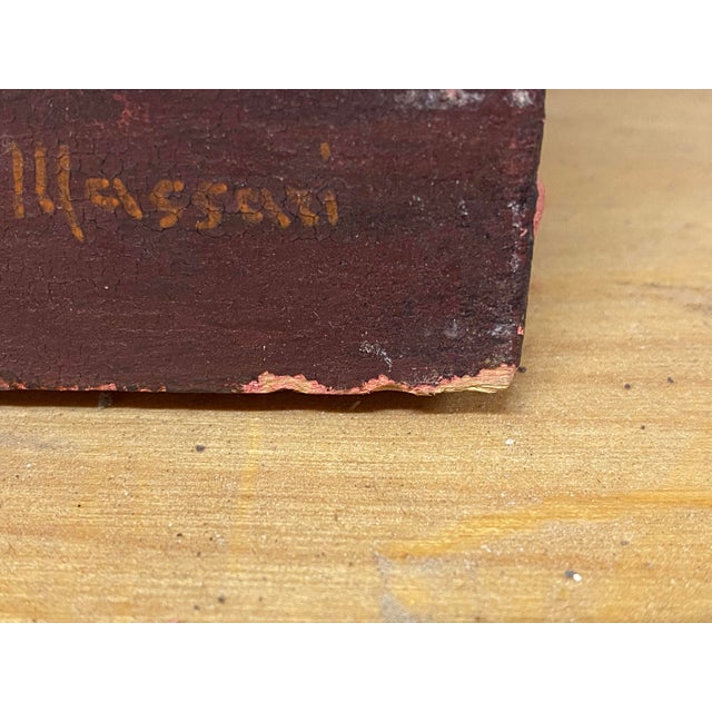 1960s Modernist Italian Renaissance Style Architectural Painting For Sale - Image 12 of 13