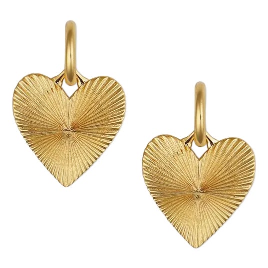 Heart Shape Small Gold Earrings