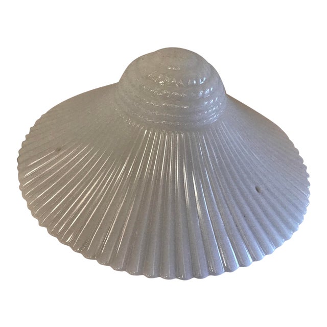 Art Deco White Glass Light Fixture Cover Chairish