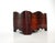 Mid-Century Modern Small Handcrafted Triple Hump Leather Jewelry Box Italy For Sale - Image 3 of 10