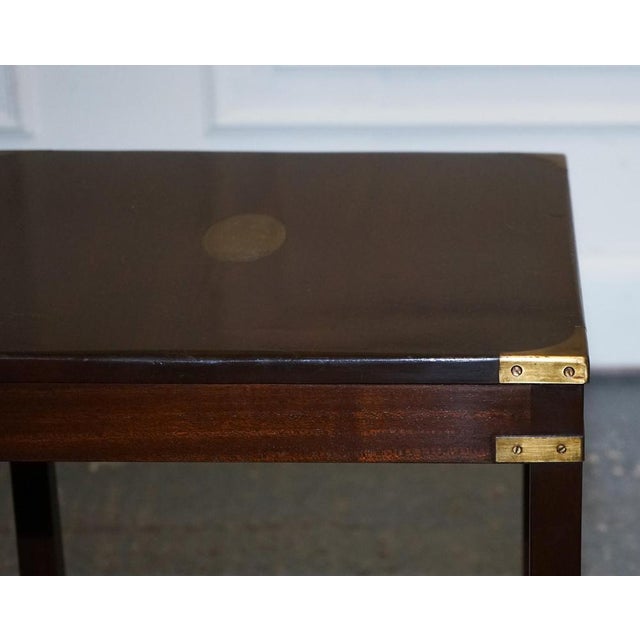 Brown English Bevan Funnell Military Campaign Nightstands, Set of 2 For Sale - Image 8 of 17