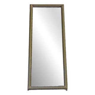 Antique Gilt Full-Length Floor Wall Dressing Mirror, 1910s For Sale