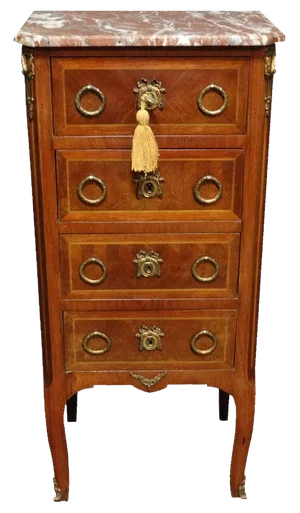 French Tulipwood Chest of Four Drawers, 1910