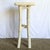 Coastal Boho Coastal Beige Bamboo Stone Top Pedestal/Side Table For Sale - Image 3 of 5