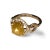 Exquisite 18K White Gold Engagement Ring featuring a 9 mm natural round yellow diamond center stone, surrounded by 64...