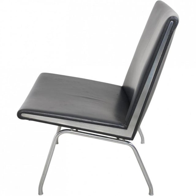 AP40 Chair in Black Leather by Hans Wegner, 1990s For Sale - Image 10 of 12