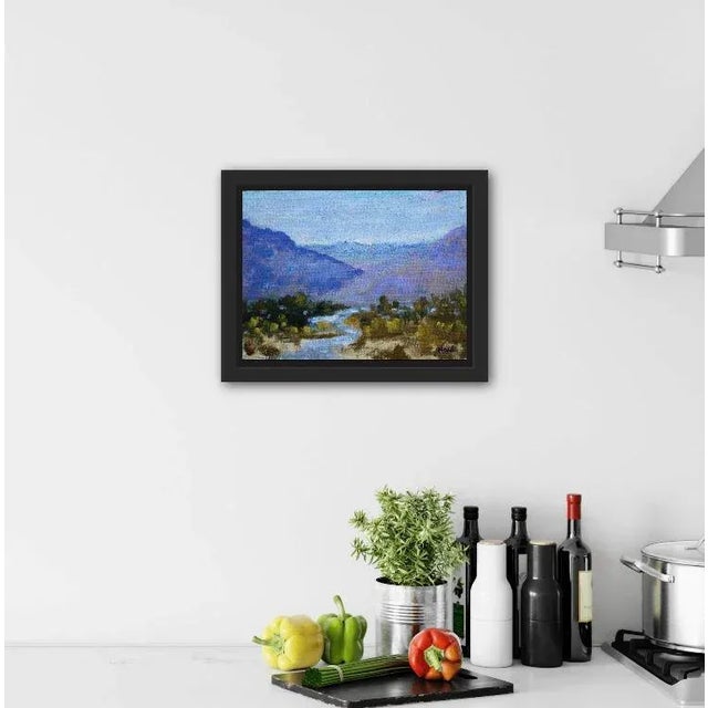 Textile Carson River Contemporary Landscape Oil For Sale - Image 7 of 9