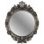 1990s Vintage Italian Oval Shaped Wood Carved Mirror For Sale - Image 10 of 10