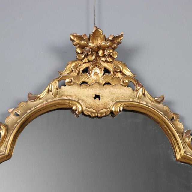 Barocchetto Carved Wood Mirror For Sale - Image 4 of 9
