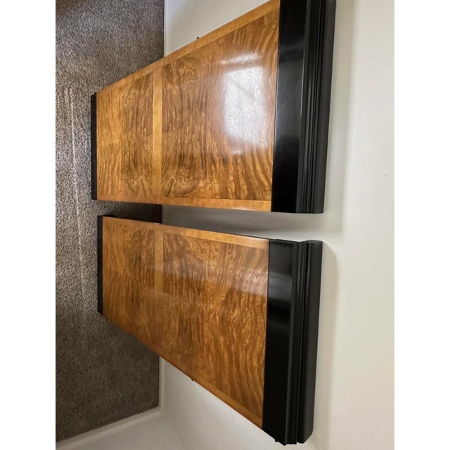 Century Chin Hua Dining Set R Sobota – 8 Chairs + 2 Leaves – Burl Wood – Excellent For Sale - Image 15 of 17