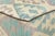 Rustic Beige/Teal Handmade Kilim Upholstered Ottoman For Sale - Image 4 of 8