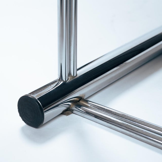 Vintage Italian Two-Seater Sofa in Black Leather and Metal, 1980s For Sale - Image 4 of 16