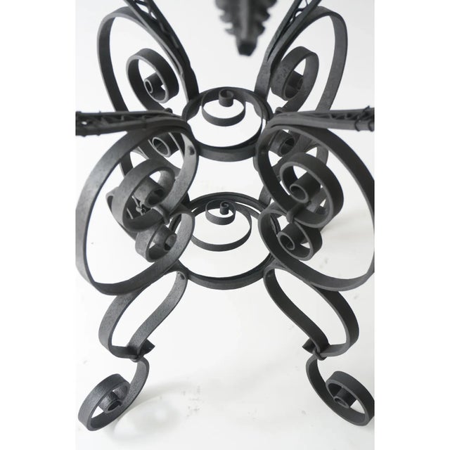 Garden Pedestal Wrought Iron From Palm Beach Mizner Workshop For Sale In Miami - Image 6 of 11