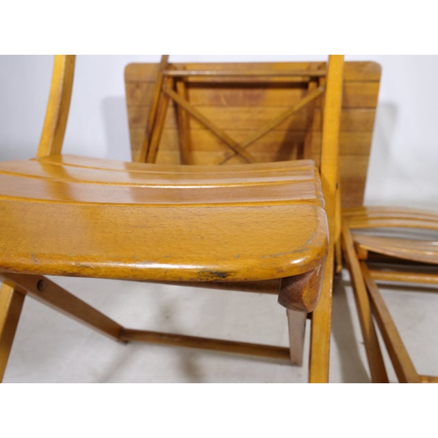 Vintage Garden Furniture Set in Wood, 1970s, Set of 3 For Sale - Image 4 of 11