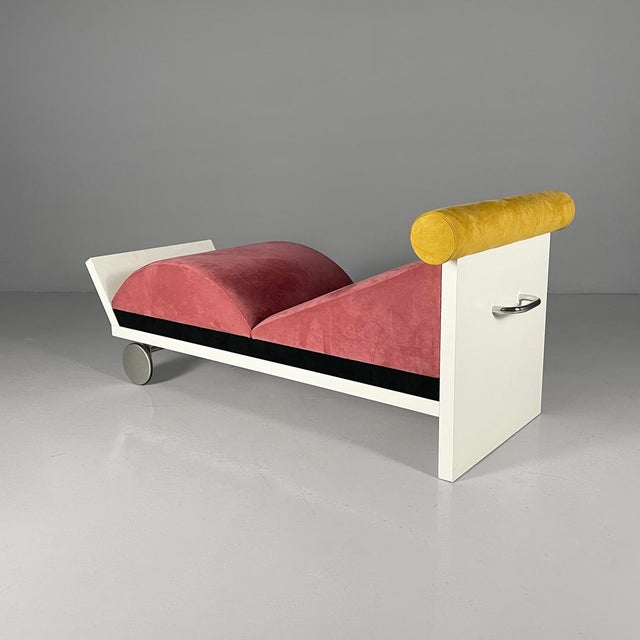 Metal Italian Juan Chaise Longue by Marco Panini for Memphis, 1987 For Sale - Image 7 of 18