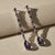 Not Yet Made - Made To Order Amethyst Long Drop Earrings, Silver, Gold, Pair For Sale - Image 5 of 7