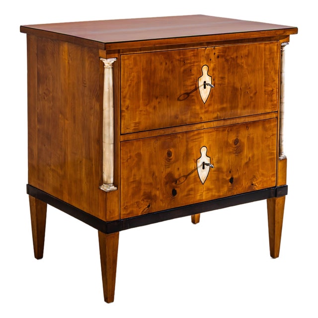 Small Chest of Drawers With Marble Columns, Southern Germany, Circa 1810–1820 For Sale