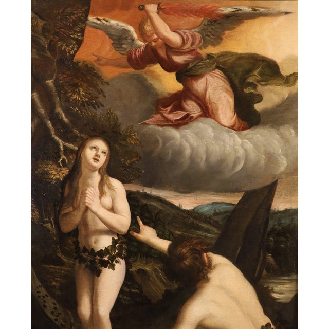 Workshop of Abraham Bloemaert, Adam and Eve, 1650, Oil on Canvas For Sale - Image 11 of 16