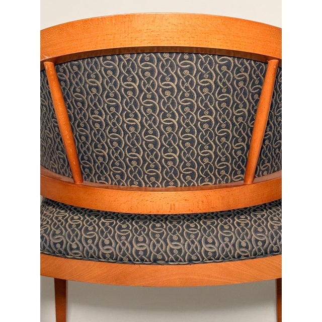 Wood 1990s Gunlocke Sculptural Wood Accent/Desk Chair With Curved Back For Sale - Image 7 of 8