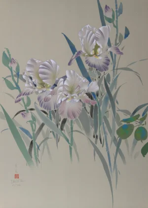 David Lee, Irises (17), Lithograph