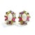 Bochic “Orient” Retro Opal, Ruby & Sapphire Earrings Set In 18K Gold & Sapphire, 2 pieces For Sale - Image 4 of 11