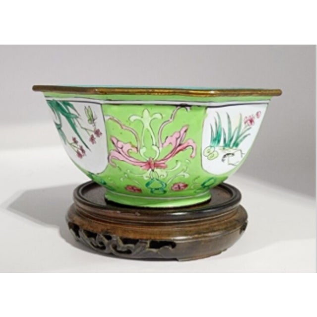 This little bowl has had a life of luxury and admiration on a shelf somewhere. From the late 19th century, it's in...
