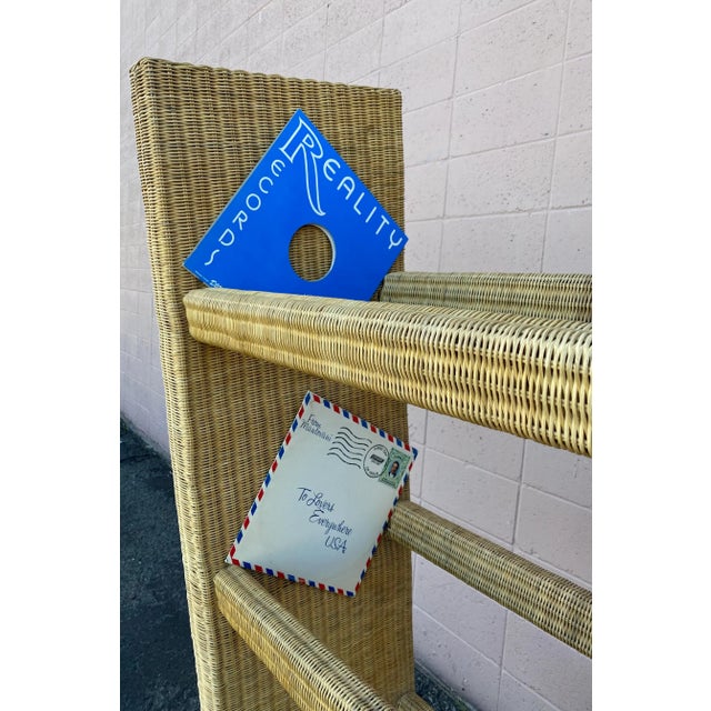 Wicker Lp/ Record Library 1000+ Storage Capacity. 4 tiers - 3 hanging and bottom stacking. Super unusual!