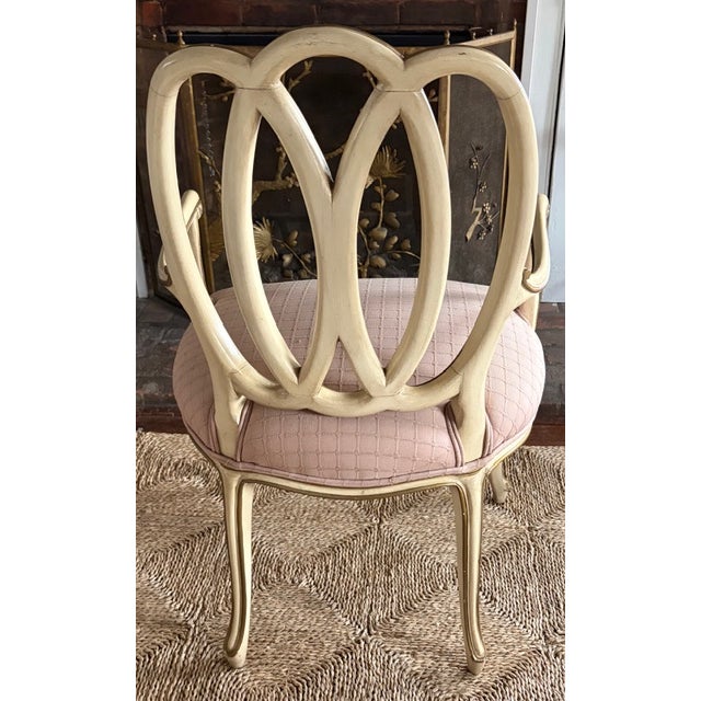 Mid Century French Style Ribbon Back Arm Chair For Sale In New York - Image 6 of 9