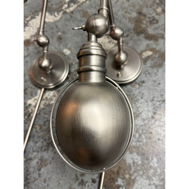 2010s Restoration Hardware Academy Task Swing-Arm Sconces, Pair For Sale - Image 5 of 12