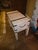 Modern White Washed Storage Trunk on Stand For Sale - Image 3 of 10